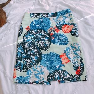 Jcrew floral pencil skirt